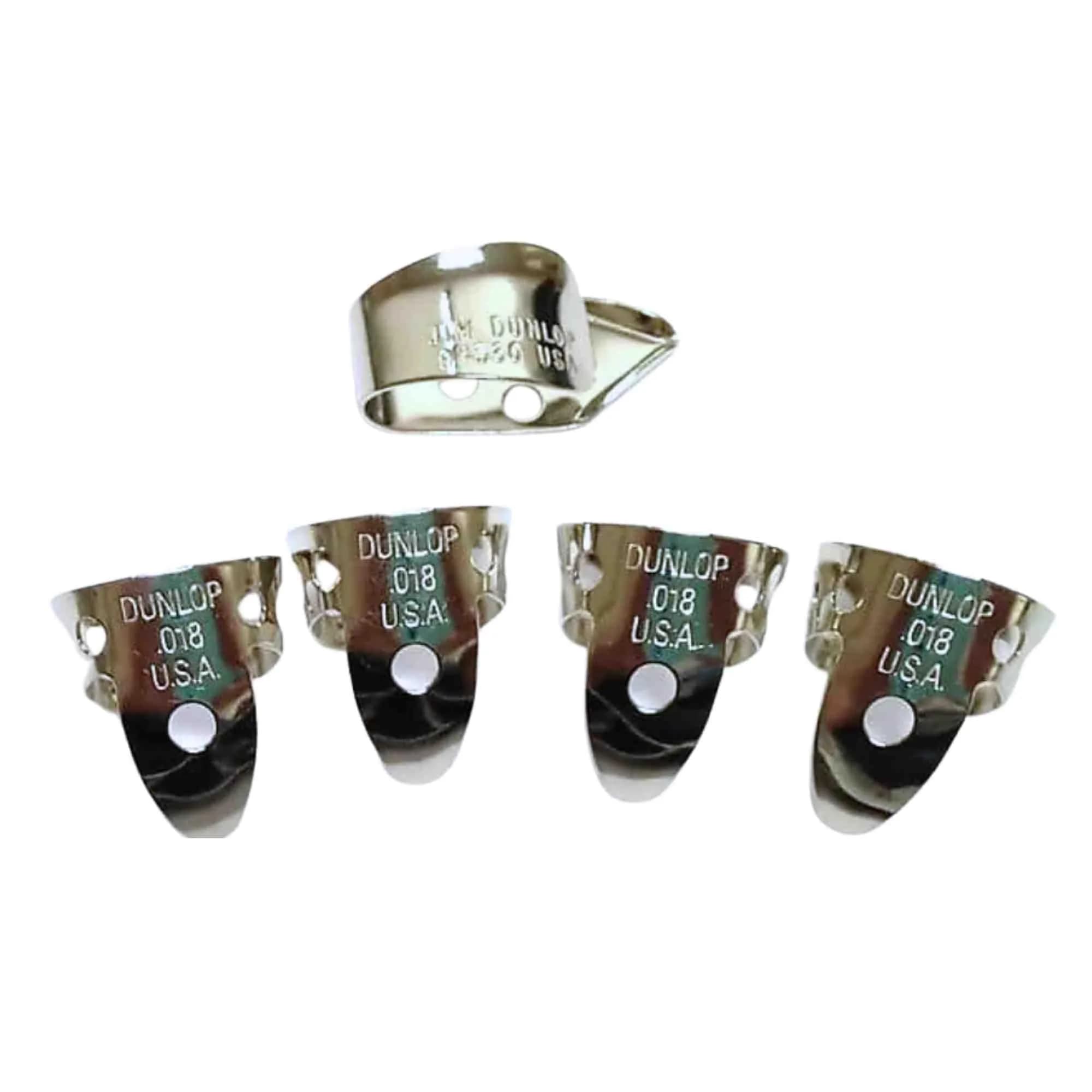 Jim Dunlop Nickel Silver Fingerpicks .018 IN | Bright, Classic Sound for Guitar & Banjo - main product image