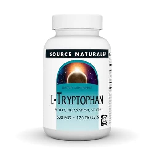 Source Naturals L-Tryptophan 500mg | Supports Mood & Sleep, 120 Tablets thumbnail 1
