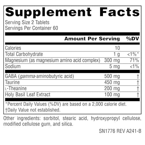 Source Naturals Serene Science Theanine Serene with Magnesium - 120 Tablets | Supports Relaxation & Focus thumbnail 5