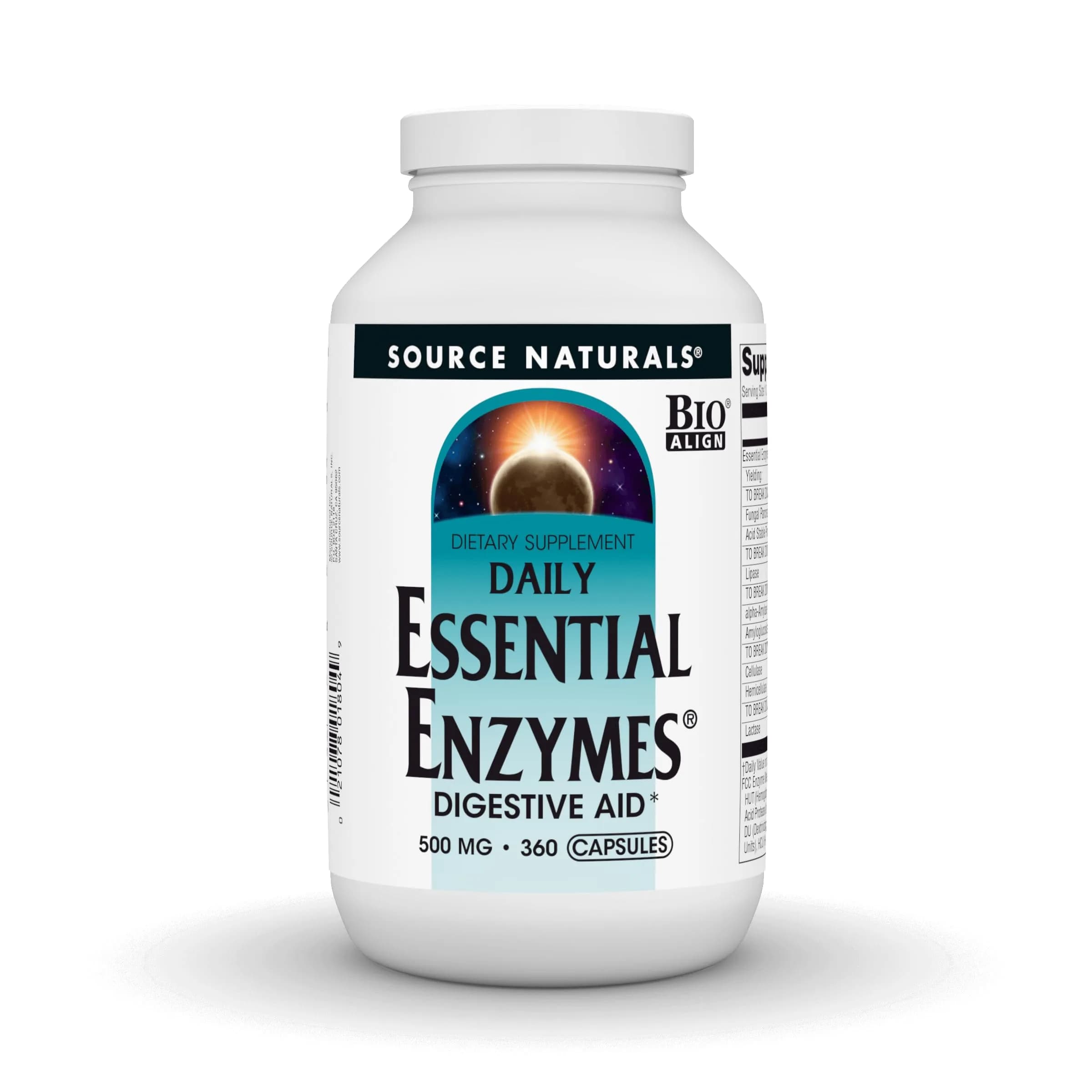 Source Naturals Daily Essential Enzymes 500 mg | Digestive Support & Nutrient Utilization (70-120 chars)