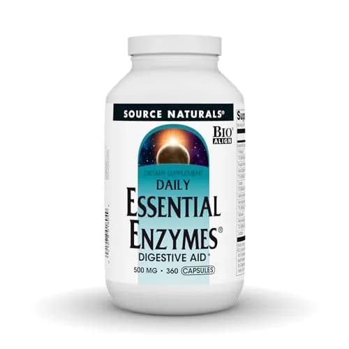 Source Naturals Daily Essential Enzymes 500 mg | Digestive Support & Nutrient Utilization (70-120 chars) thumbnail 1