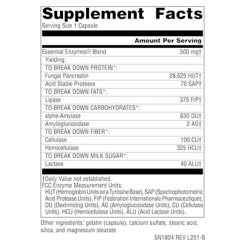 Source Naturals Daily Essential Enzymes 500 mg | Digestive Support & Nutrient Utilization (70-120 chars) thumbnail 2