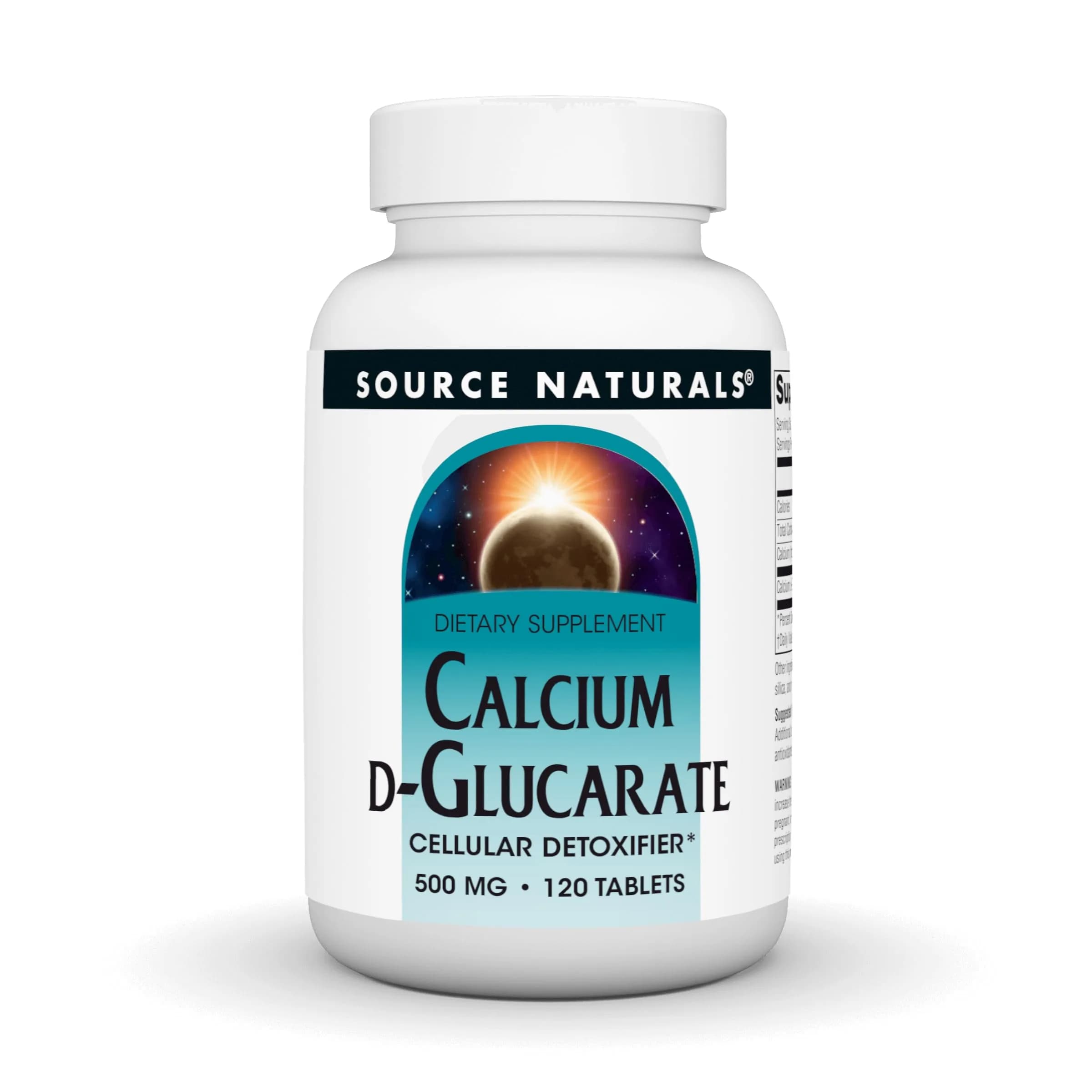 Source Naturals Calcium D-Glucarate 500 mg 120 Tablets | Supports Detoxification Pathways - main product image
