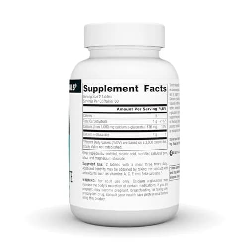 Source Naturals Calcium D-Glucarate 500 mg 120 Tablets | Supports Detoxification Pathways thumbnail 3