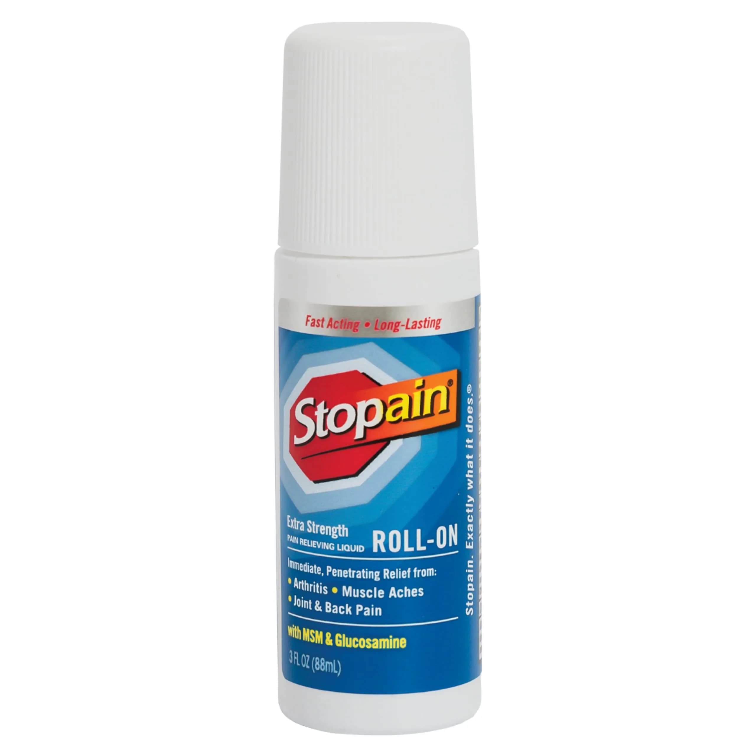Stopain Pain Relief Roll On Gel 270ml (9 Fl Oz) | Fast Acting Topical Analgesic for Joint & Muscle Pain — 3 Fl Oz