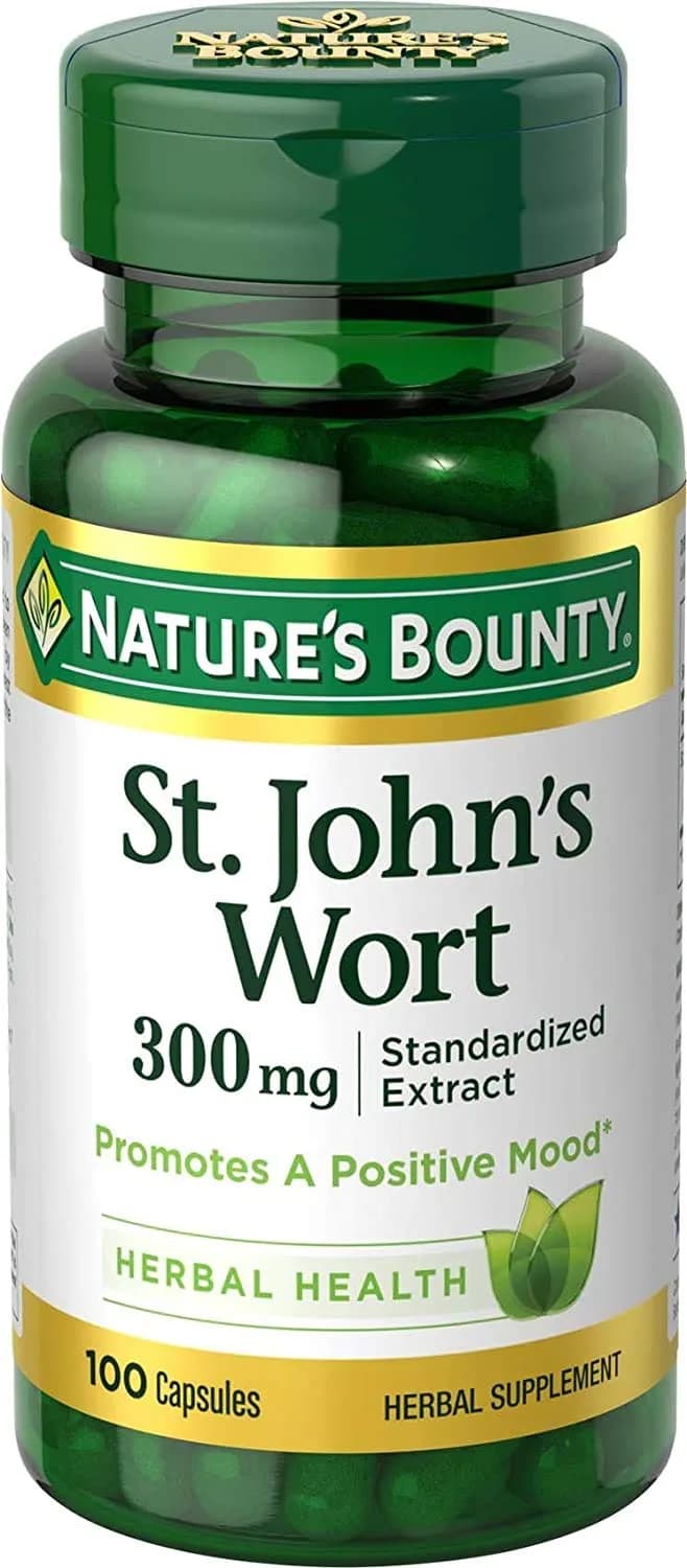 Nature's Bounty St. John's Wort 300 mg 100 Count Capsules | Supports Positive Mood & Emotional Outlook — Capsules