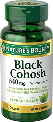 Nature's Bounty Black Cohosh Herbal Supplement 540 mg 100 Capsules | Natural Menopausal Support thumbnail 1