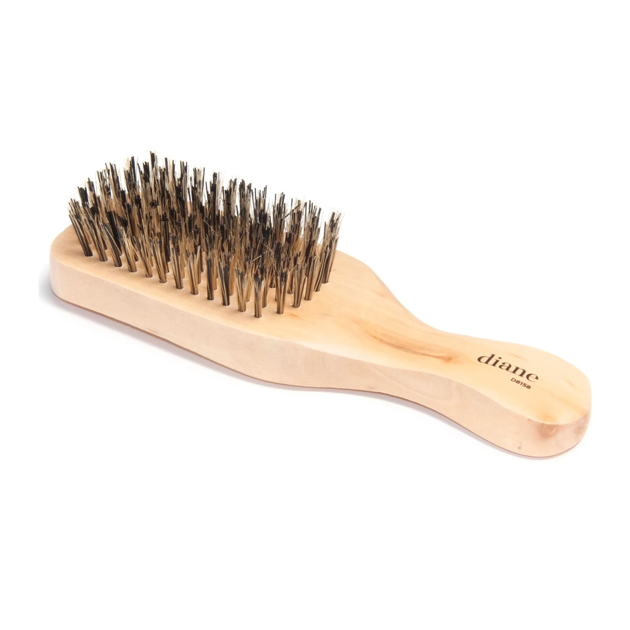 Diane Reinforced Boar Bristle Club Wave Brush for Men and Barbers – Hard Bristles for Thick to Coarse Hair – Use for Detangling, Smoothing, Wave Styles, Restore Shine and Texture | Durable, Natural Oil Distribution (120 chars) — Club