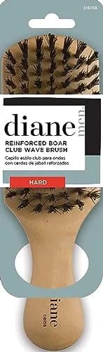 Diane Reinforced Boar Bristle Club Wave Brush for Men and Barbers – Hard Bristles for Thick to Coarse Hair – Use for Detangling, Smoothing, Wave Styles, Restore Shine and Texture | Durable, Natural Oil Distribution (120 chars) thumbnail 8