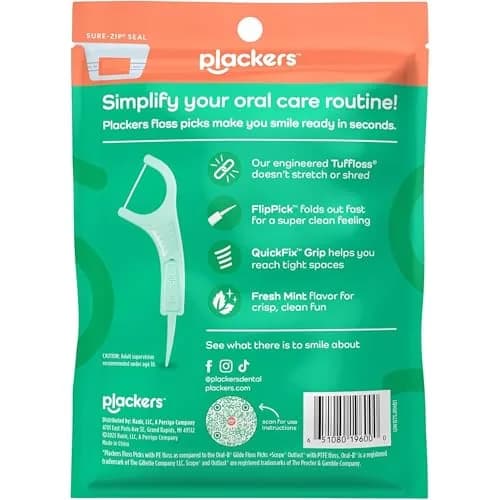 Plackers Micro Mint Dental Floss 90 Count | Freshens Breath & Oral Hygiene thumbnail 6
