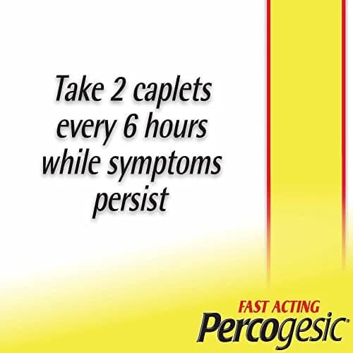 Percogesic Acetaminophen & Diphenhydramine Caplets 90 | Aspirin-Free Fast Relief thumbnail 3