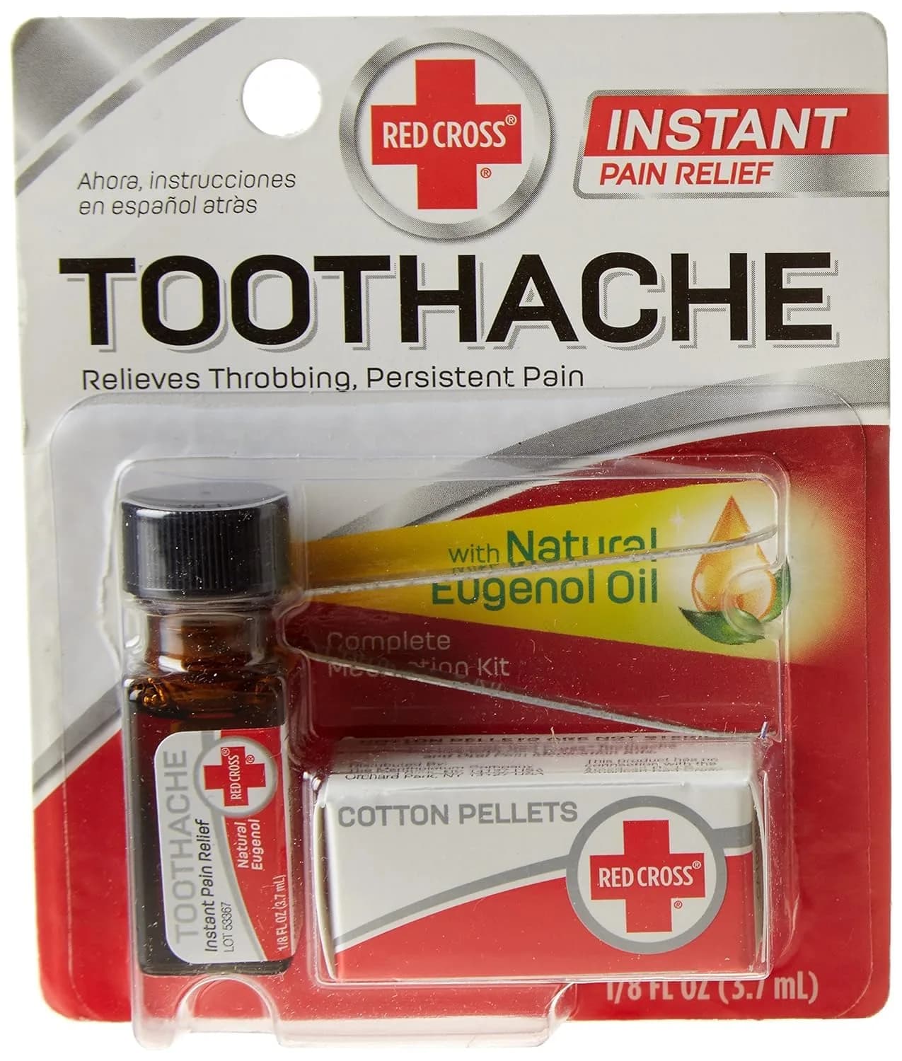 Red Cross Toothache Medication Drops | Fast-Acting Relief for Oral Pain in India — White