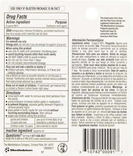 Red Cross Toothache Medication Drops | Fast-Acting Relief for Oral Pain in India thumbnail 2