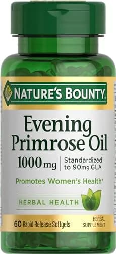 Nature's Bounty Evening Primrose Oil 1000mg 60 Count Softgels | Promotes Women's Health thumbnail 1
