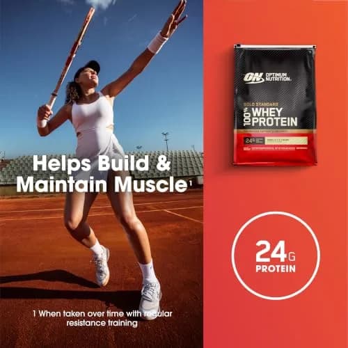 Optimum Nutrition Gold Standard 100% Whey Protein Powder Vanilla Ice Cream 4.65 kg (10.3 lb) | 24g Protein Per Serving, Gluten-Free, Banned Substance Tested thumbnail 5