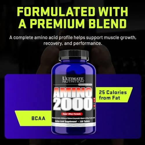 Ultimate Nutrition Amino 2000 Tablets 150 Count | Supports Muscle Growth & Recovery thumbnail 3