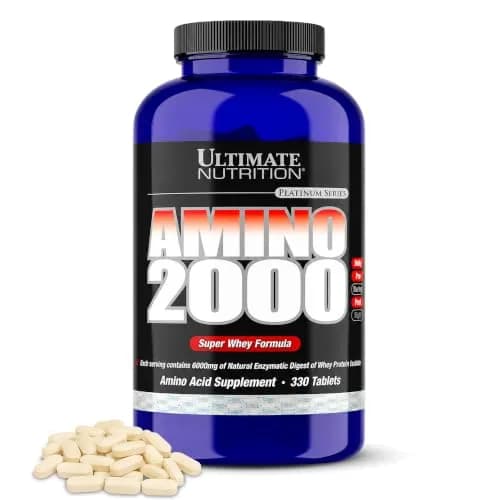 Ultimate Nutrition Amino 2000, Super Whey Formula, BCAA Tablets, 330 Count | Supports Muscle Growth & Recovery thumbnail 1