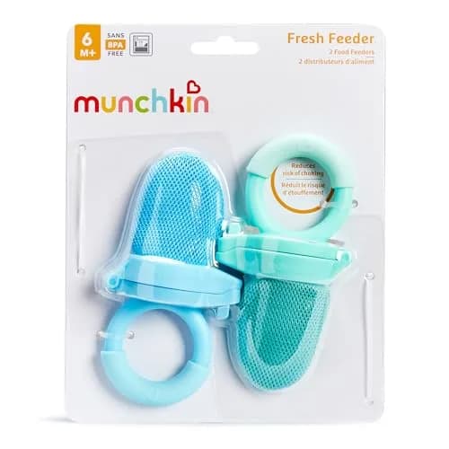 Munchkin Baby Fresh Food Feeder 2 Pack Blue/Mint | BPA-Free Mesh for 6+ Months thumbnail 3