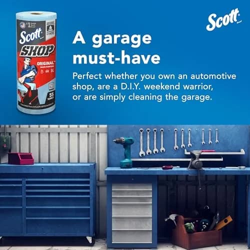 Scott Shop Towels Original Blue 10.4" x 11" | 55 Towels/Roll, 30 Rolls/Case thumbnail 5