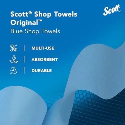 Scott Shop Towels Original Blue 10.4" x 11" | 55 Towels/Roll, 30 Rolls/Case thumbnail 7