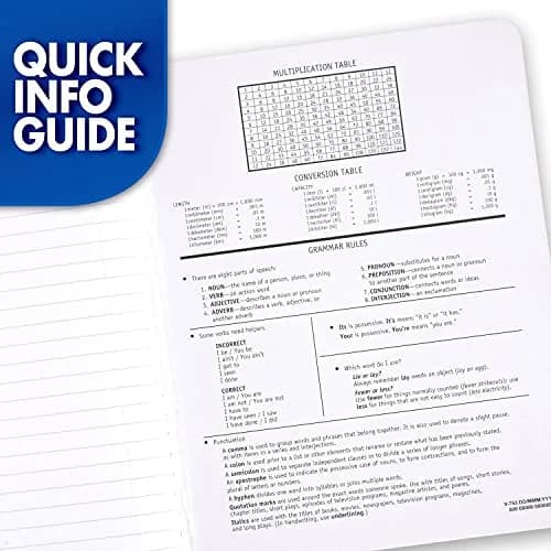 Mead Composition Notebook, College Ruled, 9-3/4" x 7-1/2" | Classic Black Marble Cover for Students & Professionals thumbnail 5
