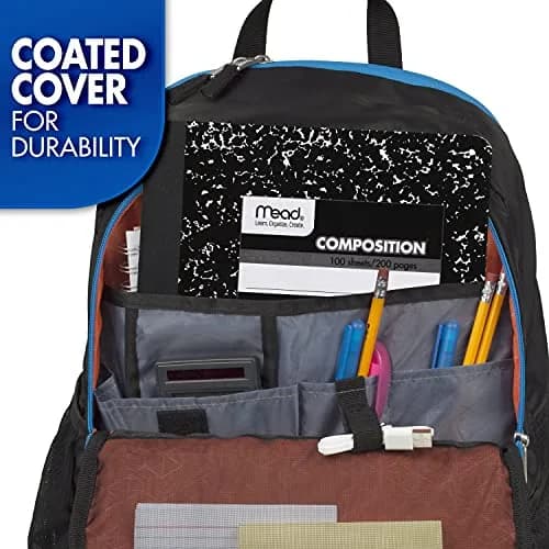 Mead Composition Notebook, College Ruled, 9-3/4" x 7-1/2" | Classic Black Marble Cover for Students & Professionals thumbnail 6
