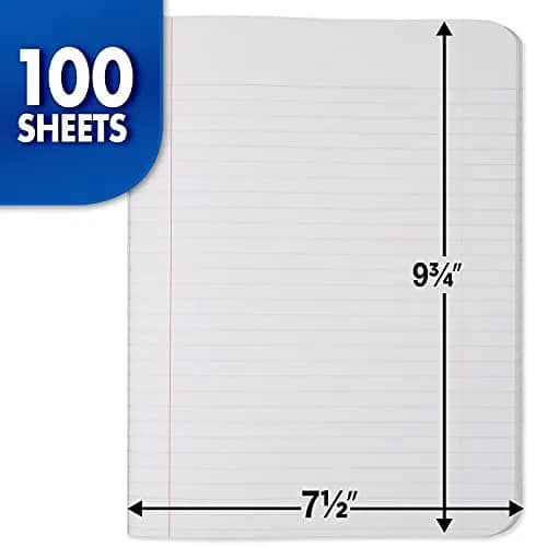 Mead Composition Notebook, College Ruled, 9-3/4" x 7-1/2" | Classic Black Marble Cover for Students & Professionals thumbnail 2