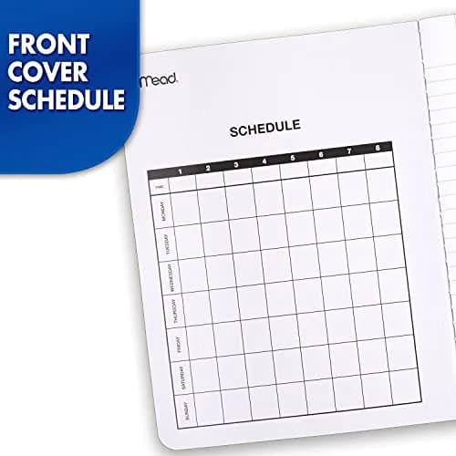 Mead Composition Notebook, College Ruled, 9-3/4" x 7-1/2" | Classic Black Marble Cover for Students & Professionals thumbnail 4