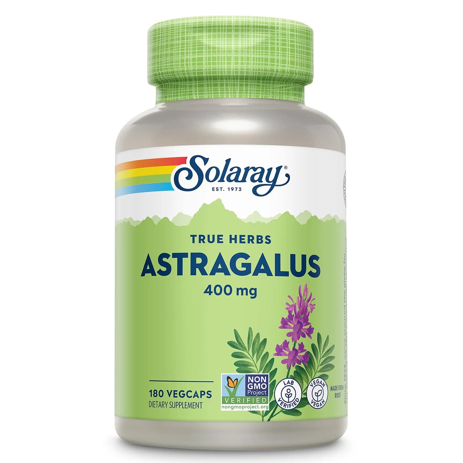 SOLARAY Astragalus Root 400mg | Traditional Herbal Support for Immunity & Stress Relief — Capsule