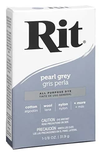 Rit All-Purpose Powder Dye Pearl Gray | Conforms to ASTM D4236, Works on Natural & Synthetic Fibers thumbnail 1