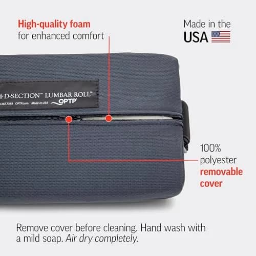 OPTP The Original McKenzie D-Section Lumbar Roll – Large, Firm Density | Support for Office & Travel thumbnail 6