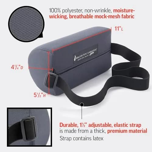 OPTP The Original McKenzie D-Section Lumbar Roll – Large, Firm Density | Support for Office & Travel thumbnail 3