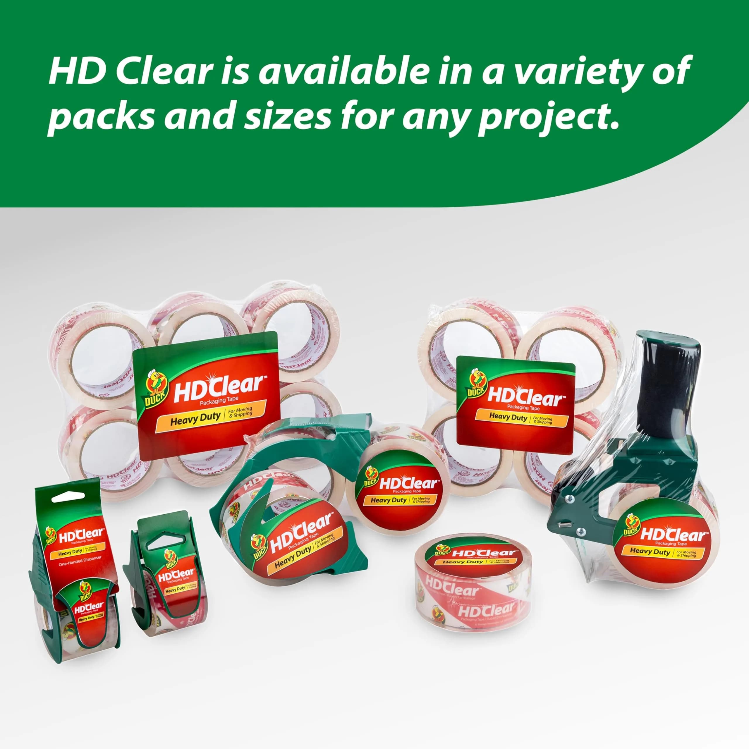 Duck HD Clear Packing Tape Refills - 6 Rolls, 1.88 In. x 54.6 Yards Each | Heavy Duty Acrylic Adhesive Tape for Boxes and Moving - view 6