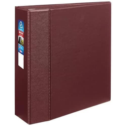 Avery Heavy-Duty 4 Inch D-Ring Binder, Maroon | Long-Lasting Polypropylene, 780 Pages thumbnail 1