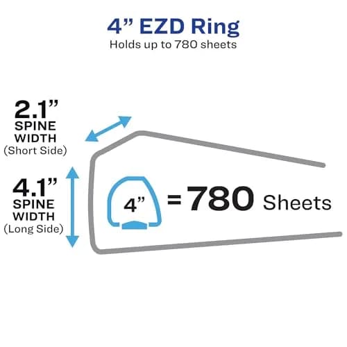 Avery Heavy-Duty 4 Inch D-Ring Binder, Maroon | Long-Lasting Polypropylene, 780 Pages thumbnail 2