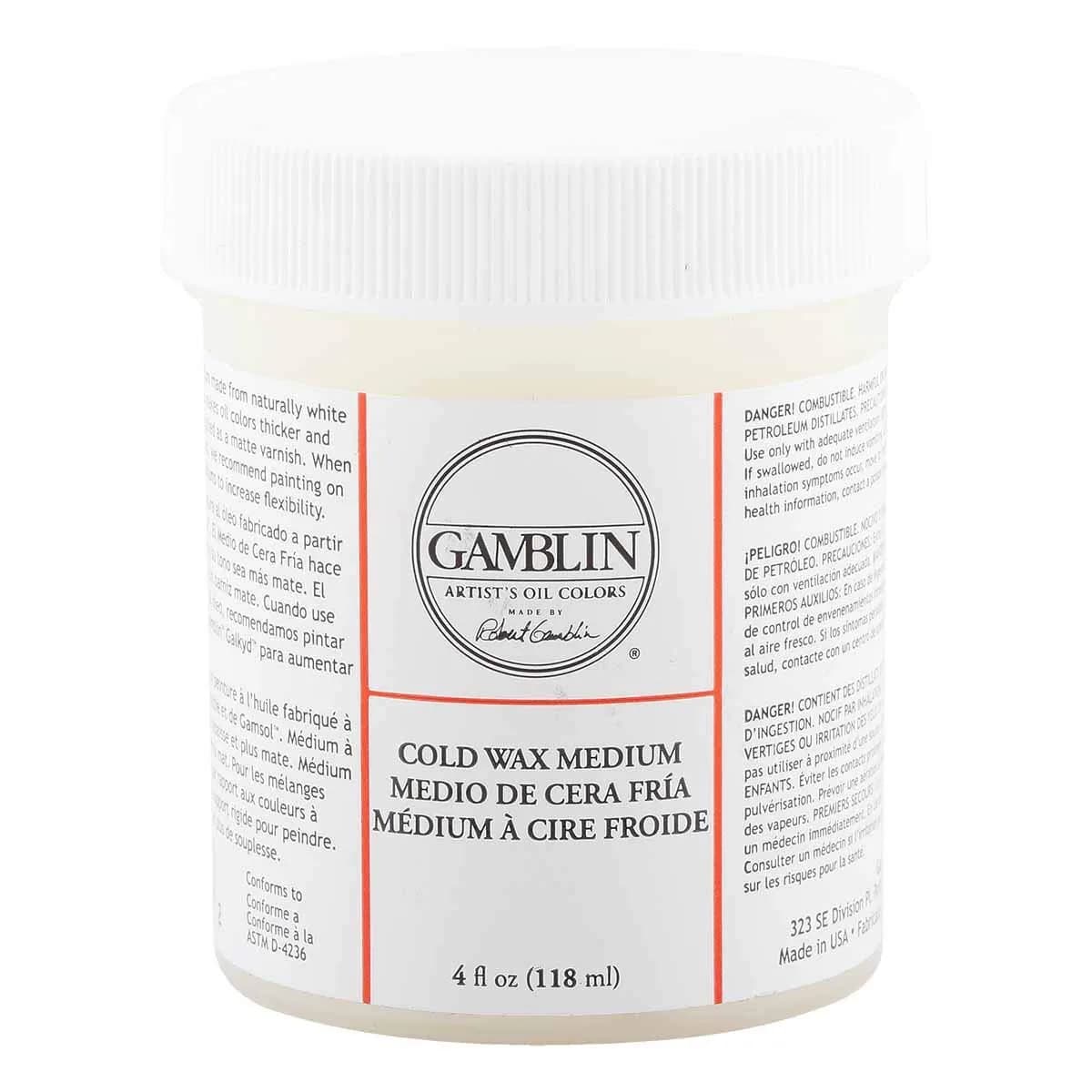 Gamblin Cold Wax Oil Painting Medium Clear 118ml (4 fl oz) | For Oil & Alkyd Paints - main product image