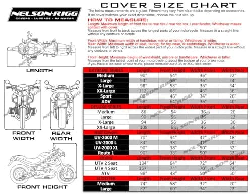 Nelson-Rigg XL Motorcycle Half Cover All-Weather | Waterproof, UV Protected, Fits Most Touring Bikes thumbnail 4
