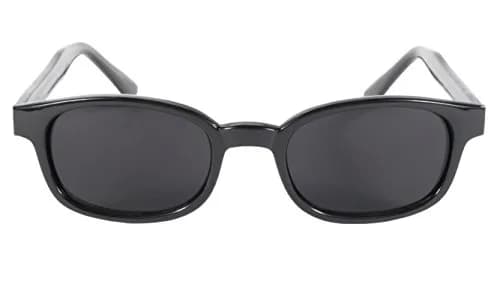 Pacific Coast Original KD's Biker Sunglasses (Black Frame/Dark Grey Lens) | Small Fit, Helmet Compatible, 100% UV Protection thumbnail 3