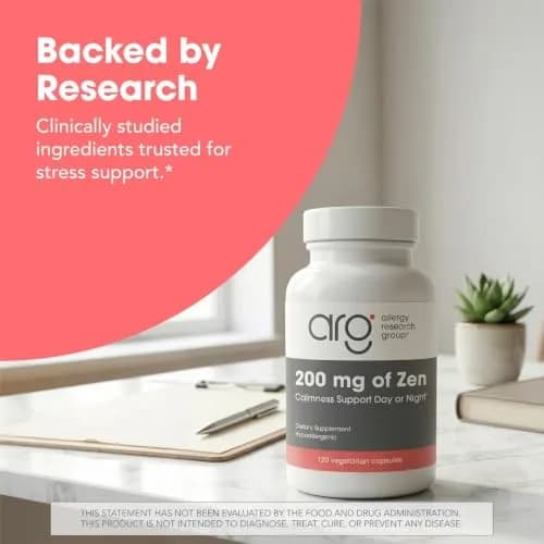 Allergy Research Group 200 mg of Zen L-Theanine & GABA | Stress & Relaxation Support thumbnail 5