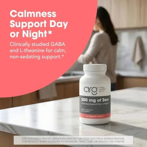 Allergy Research Group 200 mg of Zen L-Theanine & GABA | Stress & Relaxation Support thumbnail 2