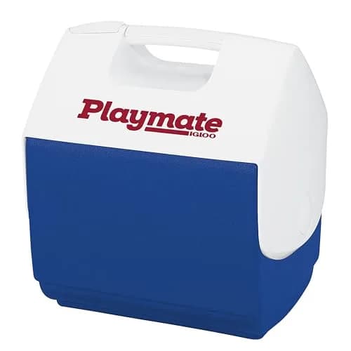 Igloo Playmate Pal 7 Qt Cooler | Blue/White Portable Insulated Ice Chest thumbnail 1