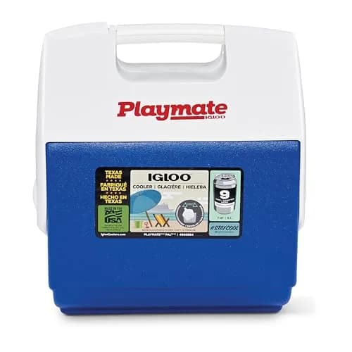 Igloo Playmate Pal 7 Qt Cooler | Blue/White Portable Insulated Ice Chest thumbnail 7