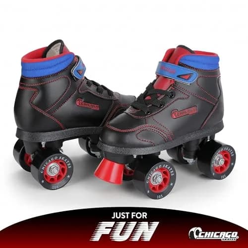 Chicago Skates Sidewalk Roller Skates – Durable, Top Performance Indoor/Outdoor Use Skate Shoes for Girls & Boys, High-Top Boot Safety Youth Quad Skates, 60mm PU Wheels, Adjustable Chassis & Trucks thumbnail 2