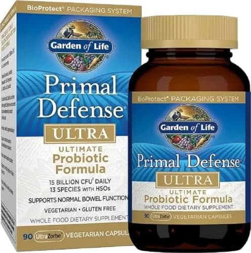 Garden of Life Primal Defense Ultra Probiotic 90 Capsules | 15 Billion CFU & 13 Strains Plus HSOs thumbnail 1