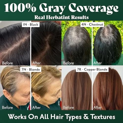 Herbatint 1N Black Permanent Hair Dye, Women's Hair Color 165 ml (5.75 Fl Oz) | Ammonia-Free Gray Coverage thumbnail 6