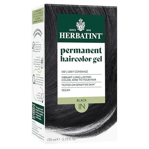 Herbatint 1N Black Permanent Hair Dye, Women's Hair Color 165 ml (5.75 Fl Oz) | Ammonia-Free Gray Coverage thumbnail 1
