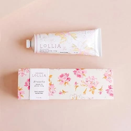 LOLLIA Breathe Hand Cream for Women, 4 oz | Shea & Cocoa Butter Moisturizer for Dry Hands thumbnail 2