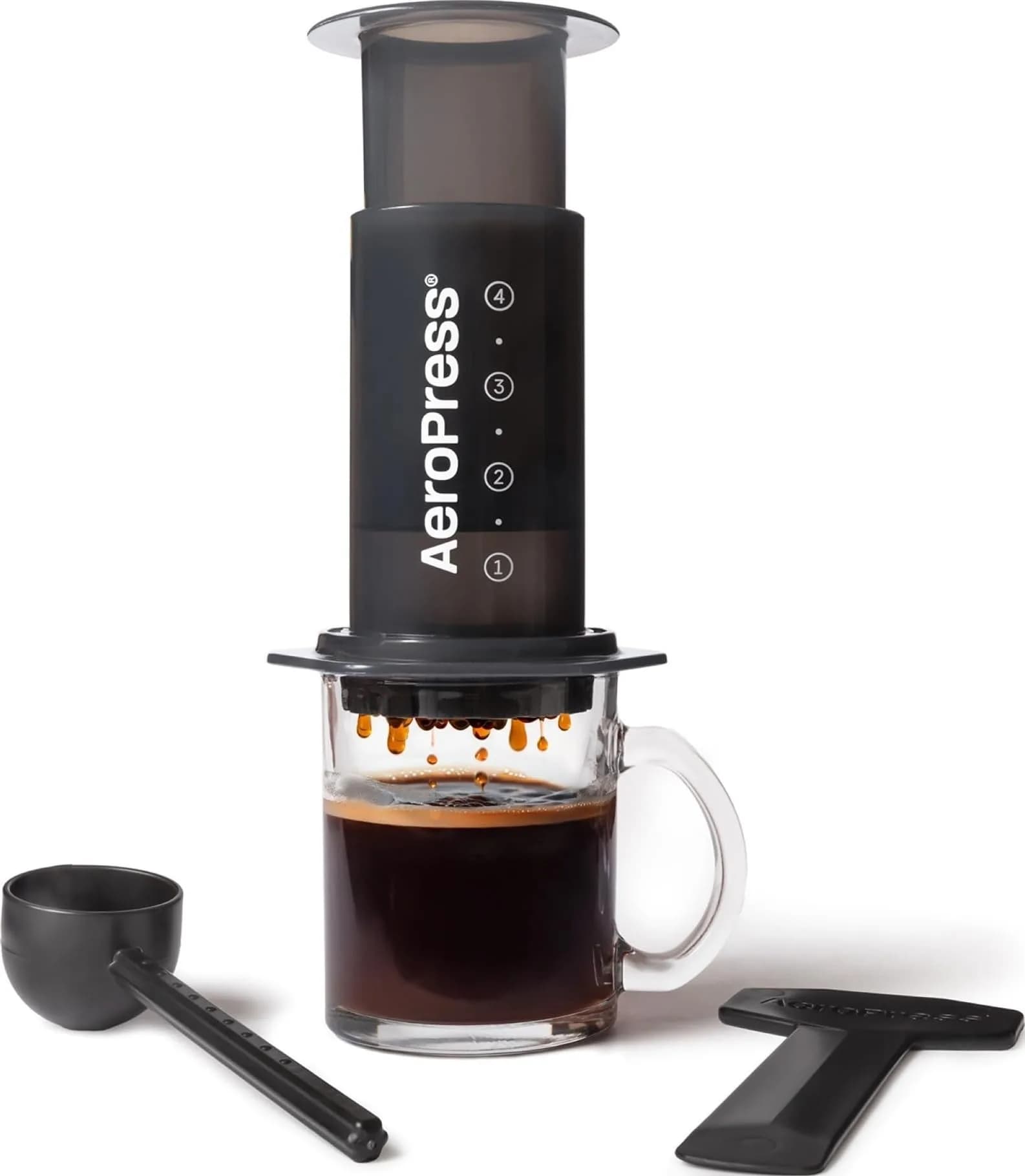 AeroPress Original Coffee Press, French Press, Pour-Over & Espresso Style Coffee Maker | Brews 1-3 Servings, 296ml (10 Fl Oz) — Original