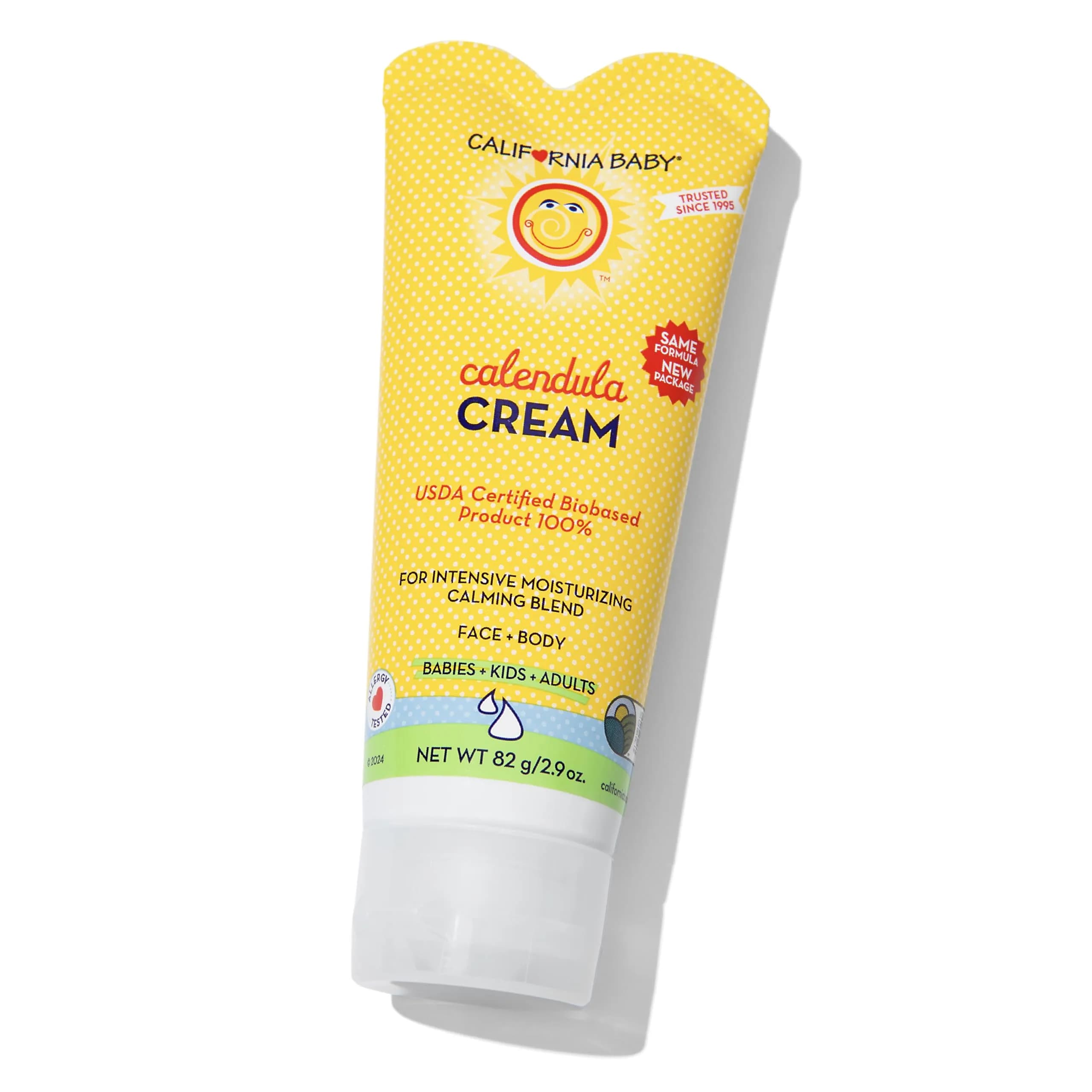 California Baby Calendula Cream 2.9 oz | Plant-Based Moisturizer for Dry Skin | Lavender Baby Lotion | Hypoallergenic