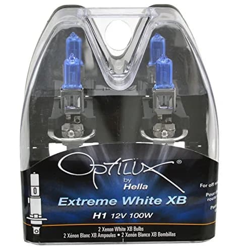 Hella Optilux XB Series H1 Xenon White Halogen Bulbs 12V 100W (2-Pack) | High-Intensity Beam for Off-Road Use thumbnail 1